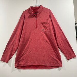 Ariat Rebar Foundation 1/4 Zip LS Shirt Mens 2XL Red Heather 10046184 Workwear